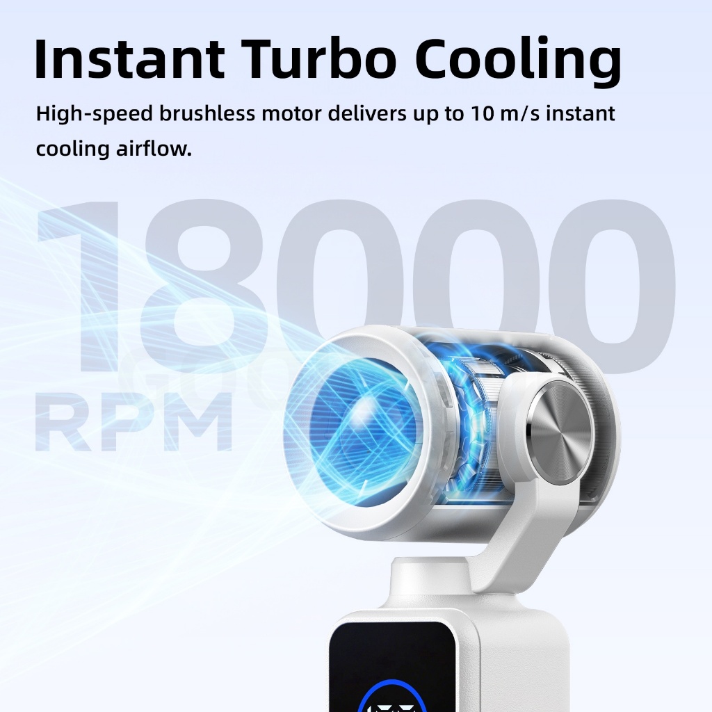 GOOJODOQ Quạt Mini GFS028 ,100 cài đặt tốc độ gió, 18000 vòng / phút, dung lượng 1800mAh, di động 135g. | BigBuy360 - bigbuy360.vn