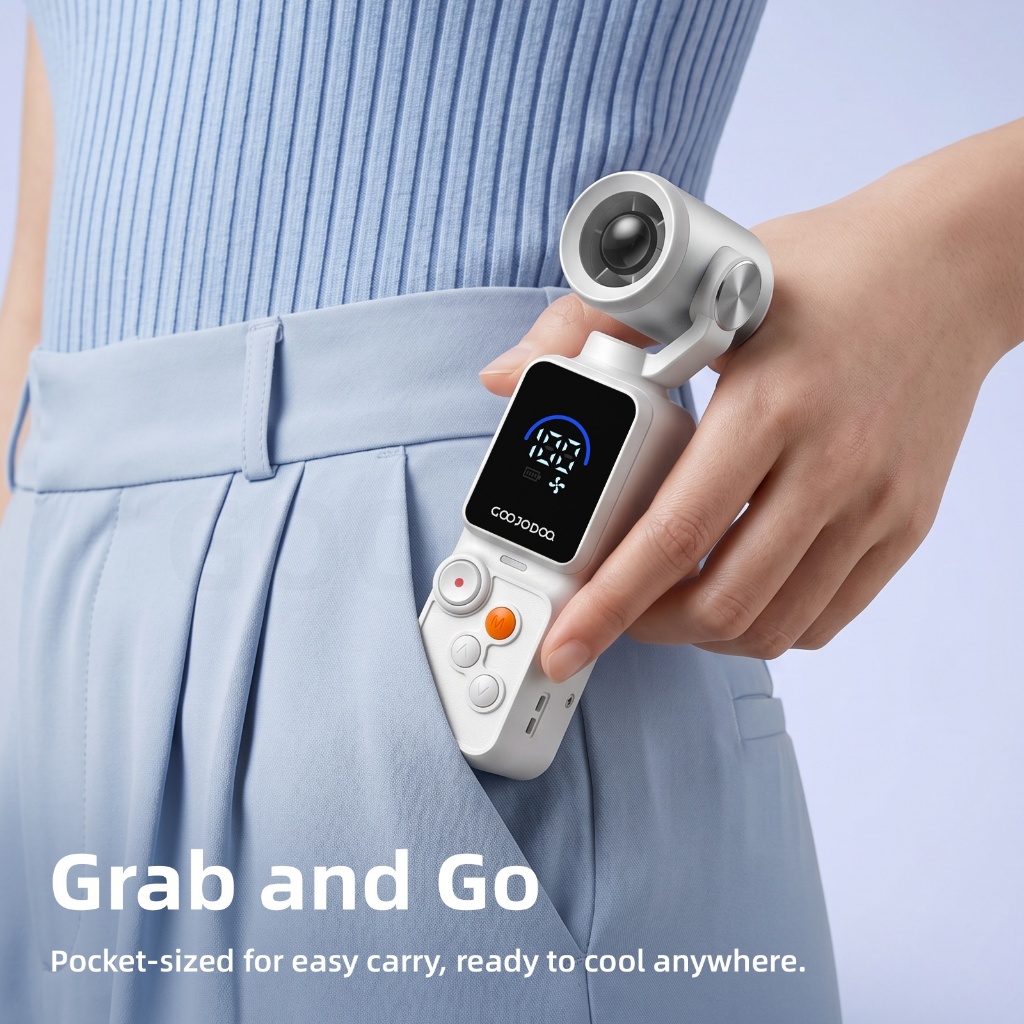 GOOJODOQ Quạt Mini GFS028 ,100 cài đặt tốc độ gió, 18000 vòng / phút, dung lượng 1800mAh, di động 135g. | BigBuy360 - bigbuy360.vn