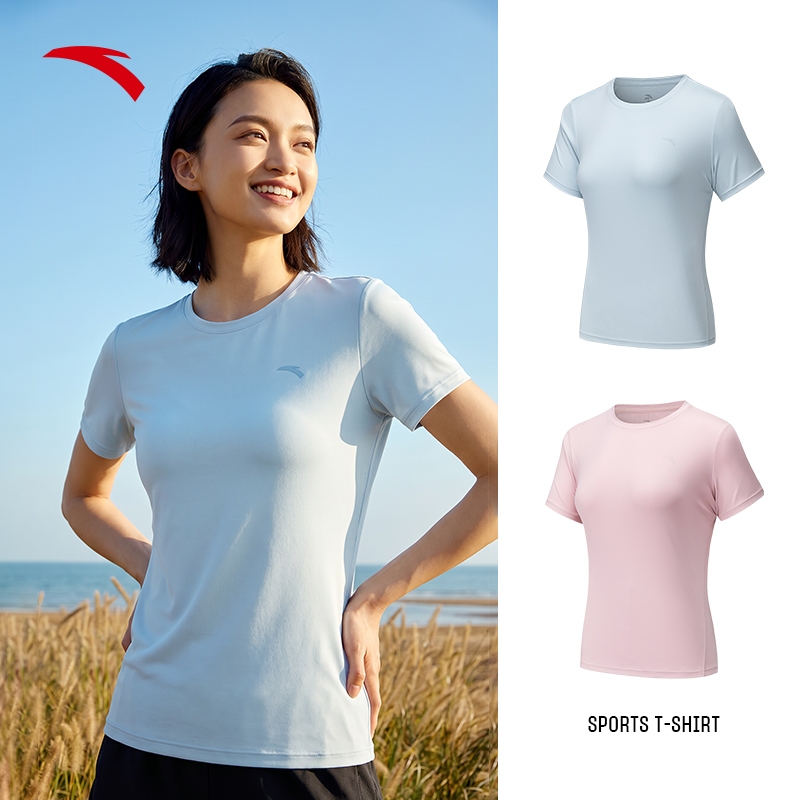 ANTA Áo thun tập luyện nữ Loose-Fit Fitness Áo thun thể thao thoáng khí 9625C7103A