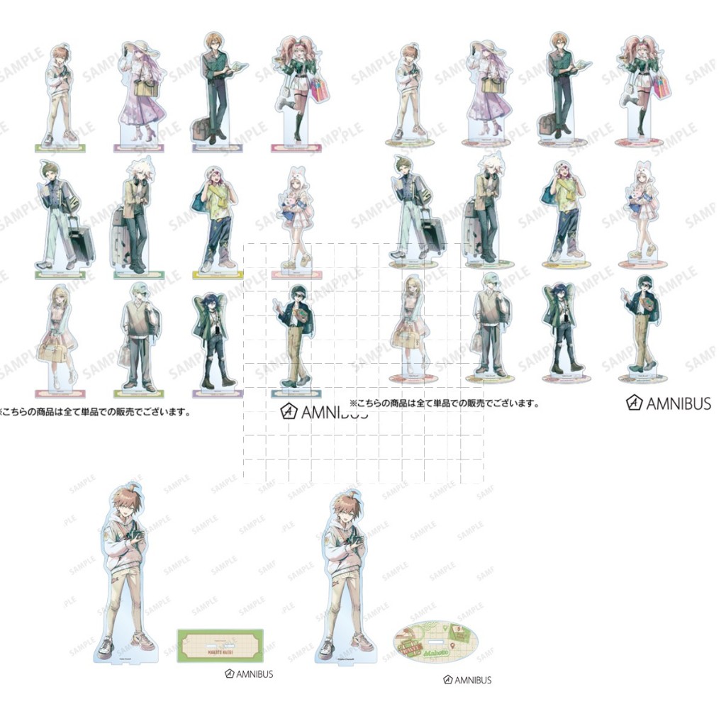 Danganronpa Private Server Du lịch Nanami Chiaki Makoto Naegi Acrylic Đứng Anime Hình