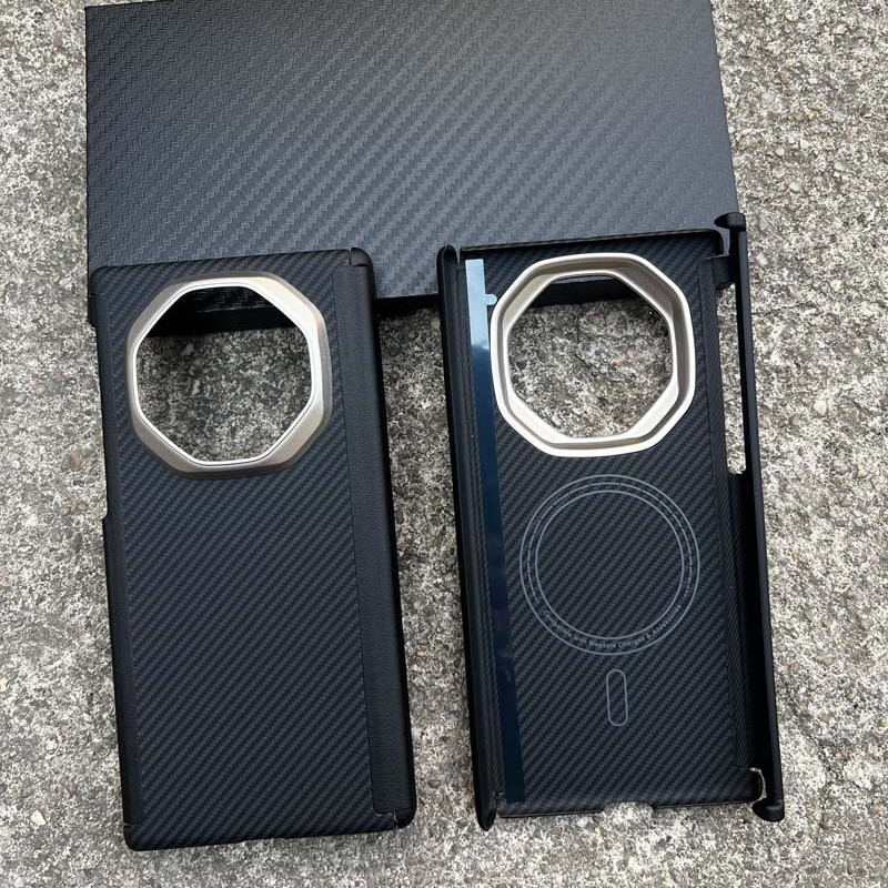 Thích hợp cho vỏ điện thoại Huawei MateXT Kevlar Vỏ bảo vệ bản lề đôi Huawei Mate XTS Vỏ sợi aramid