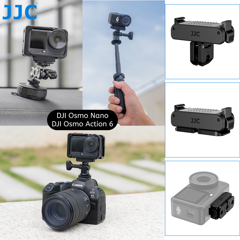JJC Action 6 & NANO Đế tháo nhanh với khóa móng vuốt kim loại 1 / 4 "-20 Thread Dual-Direction Từ tí