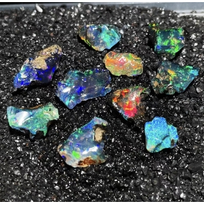 Tự Nhiên Châu Phi Aqua Xanh Opal Thô Quặng Opal Pha Lê Nhiều Màu Sắc Kho Báu Khoáng Chất Giảng Dạy K