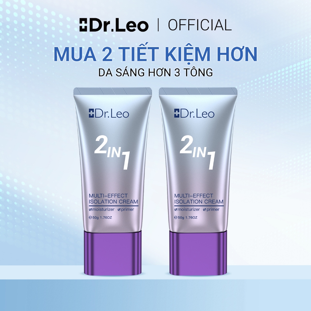 [Bộ 2 Món] Kem Lót Lười 2 In 1 Dr.Leo, Làm Sáng Tông Da và Giữ Lớp Trang Điểm Lâu Trôi