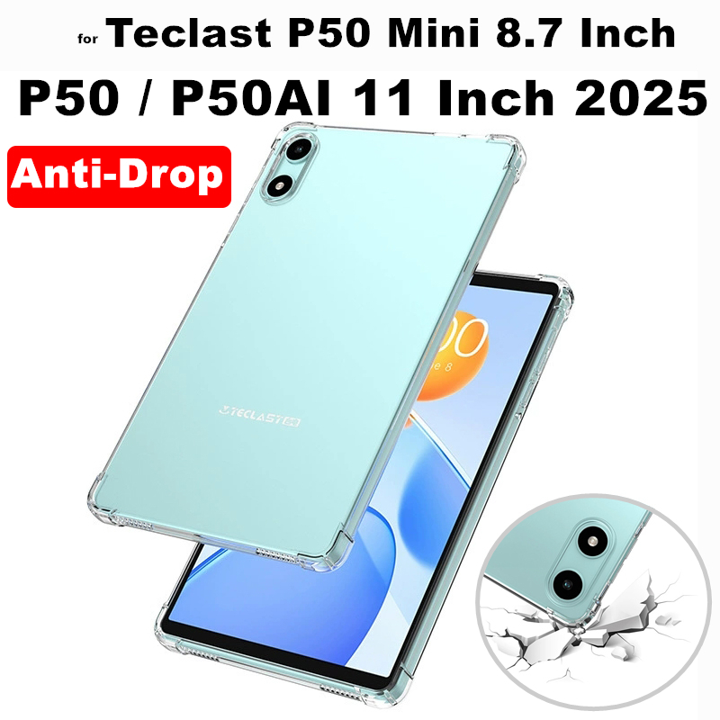 Dành Cho Teclast P50 / P50AI 11 Inch 2025 Ốp Lưng Trong Suốt Túi Khí Silicon Mềm TPU Bảo Vệ Chống Số