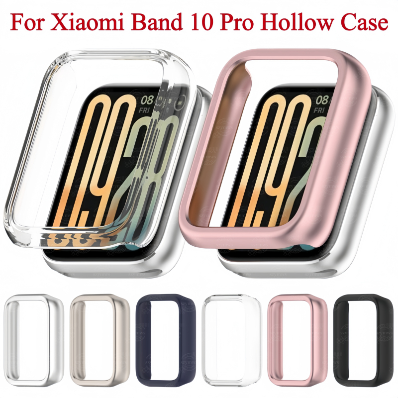 Ốp PC rỗng cho Xiaomi Mi Band 10 Pro Ốp lưng bảo vệ PC cứng Ốp lưng cho phụ kiện Xiaomi Band 10 Pro