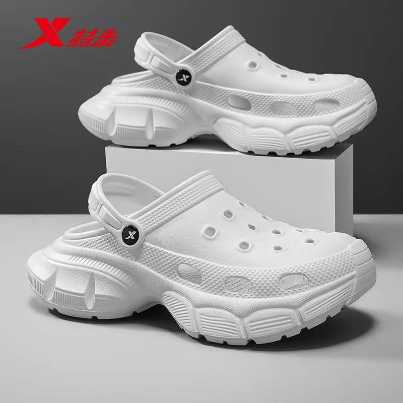[Có hàng] Dép đế dày mũi kín thoáng khí Xtep có lỗ