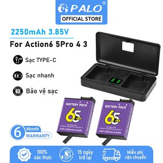 PALO Pin máy ảnh DJI Osmo Action6 / 5Pro / 4 / 3 Dung lượng 2250mAh