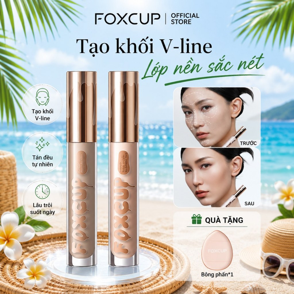 FOXCUP Contour Liquid Contour Stick Nose Shadow Liquid Highlighter Face Sculpting