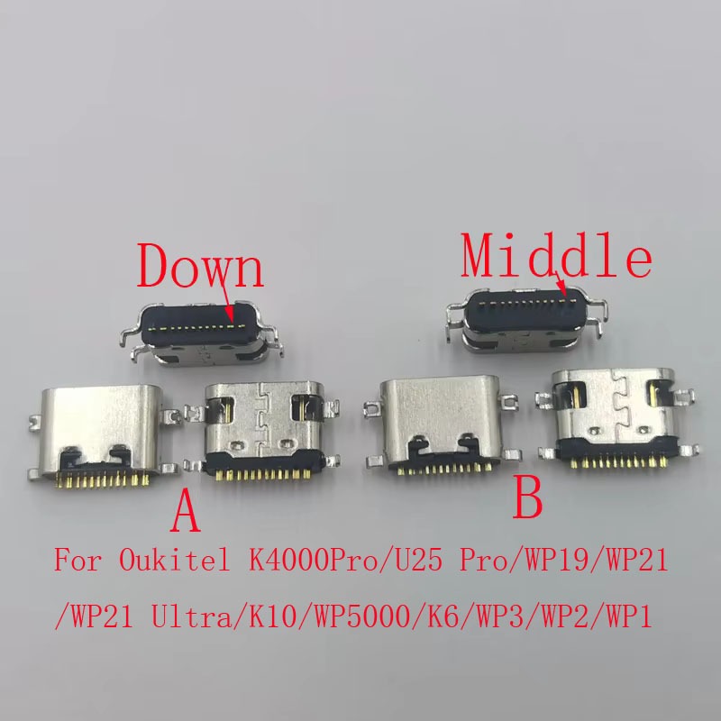 10-50 Cái Đầu Nối Cắm USB Cho Oukitel WP19 WP21 Ultra K6 WP3 WP2 WP1 K4000 Pro U25 K10 WP5000 Loại C