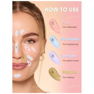 SHEGLAM Hideaway Full Coverage Highlighter Hydrating Brighter Color Corrector Liquid Concealer