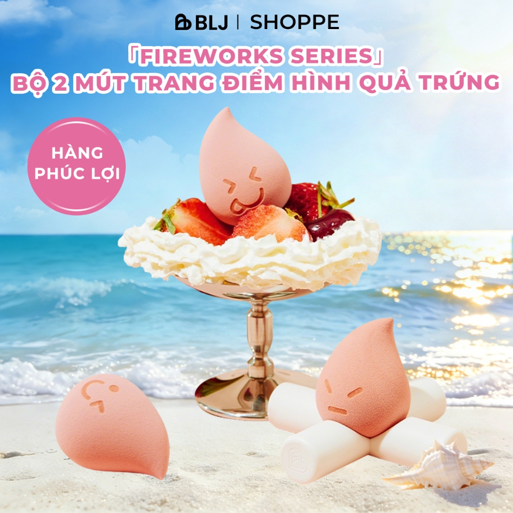 BLJ Fireworks Series Bộ 2 Mút Trang Điểm Hình Quả Trứng