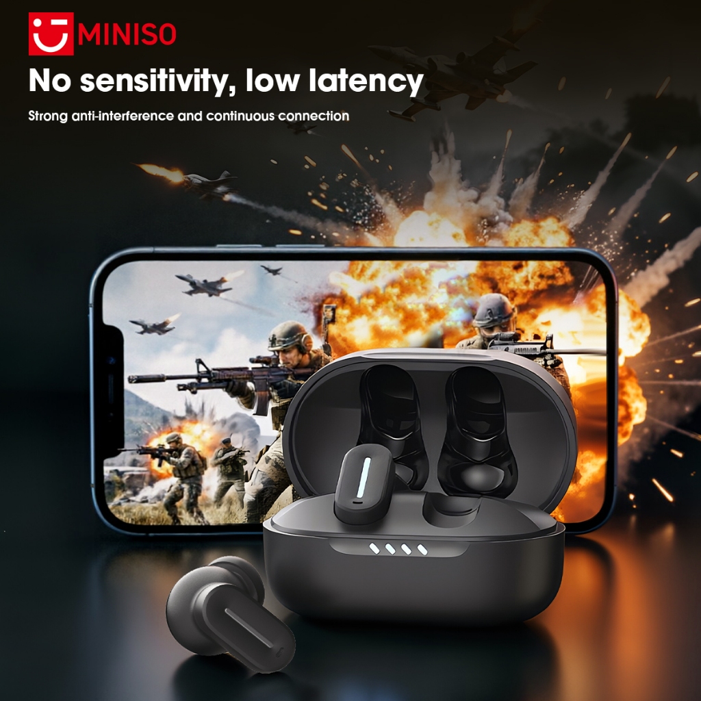 MINISO MS132 Mới HIFI Tai nghe Bluetooth V6.0 Thiết kế thân ngắn Tai nghe chơi game không dây Độ trễ thấp | BigBuy360 - bigbuy360.vn