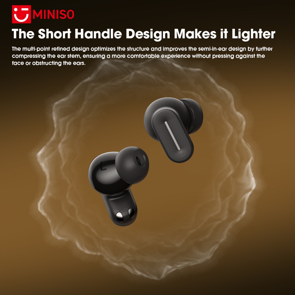 MINISO MS132 Mới HIFI Tai nghe Bluetooth V6.0 Thiết kế thân ngắn Tai nghe chơi game không dây Độ trễ thấp | BigBuy360 - bigbuy360.vn