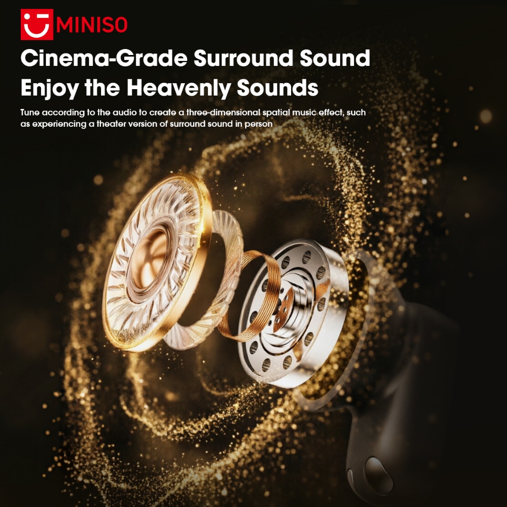 MINISO MS132 Mới HIFI Tai nghe Bluetooth V6.0 Thiết kế thân ngắn Tai nghe chơi game không dây Độ trễ thấp | BigBuy360 - bigbuy360.vn