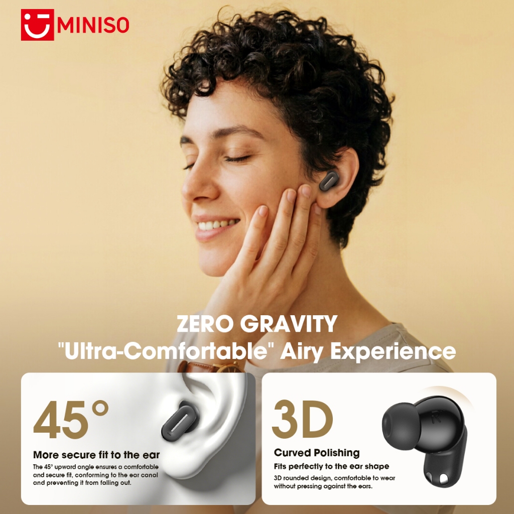 MINISO MS132 Mới HIFI Tai nghe Bluetooth V6.0 Thiết kế thân ngắn Tai nghe chơi game không dây Độ trễ thấp | BigBuy360 - bigbuy360.vn