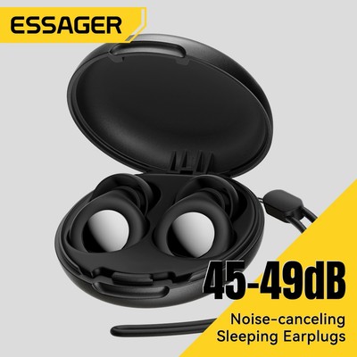 Essager 45-49dB Nút tai giảm tiếng ồn Chất liệu silicon hữu cơ có thể tái sử dụng để tập trung, du lịch, ngủ