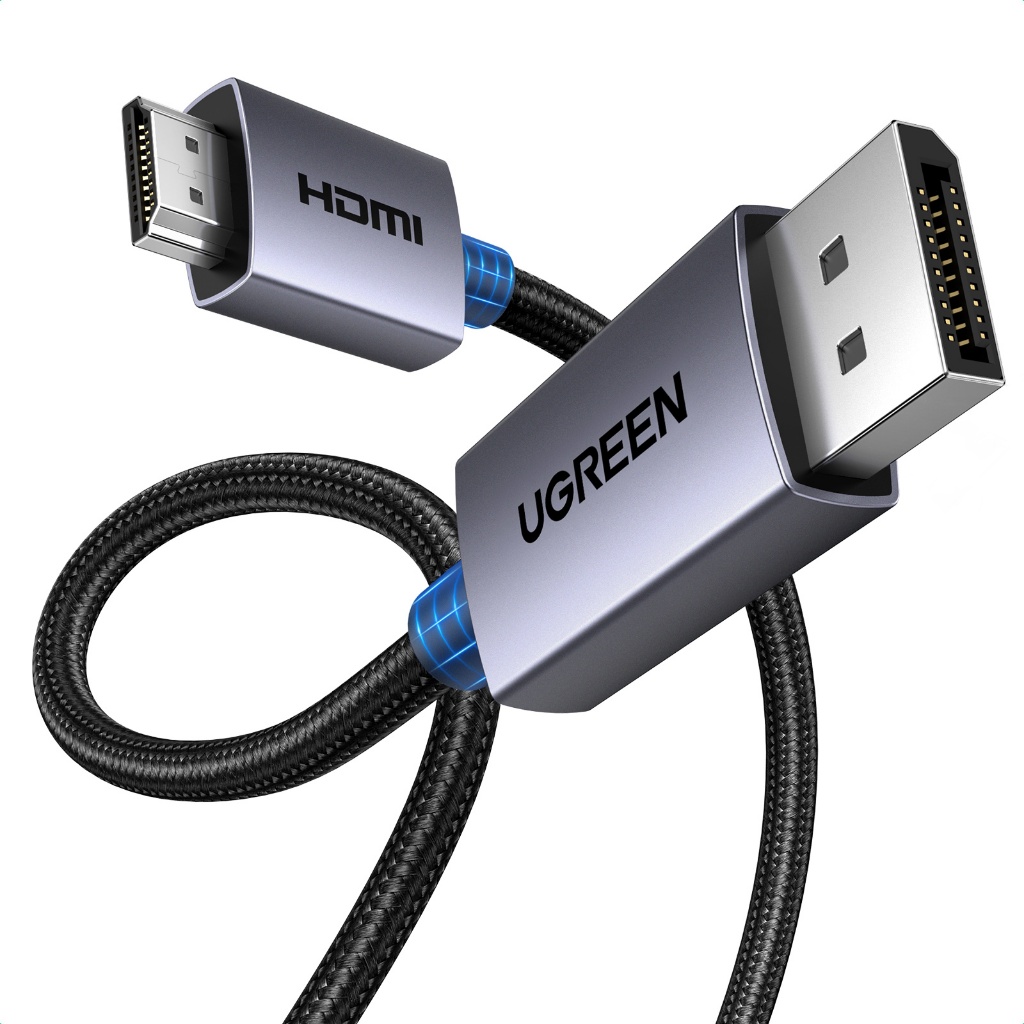 Cáp UGREEN DP sang HDMI 4K Vỏ nhôm kết nối mạ niken cho máy tính để bàn / Card đồ họa / Màn hình / M