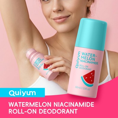 QUIYUM Dưa Hấu Khử Mùi Cuộn Trên 60ml Niacinamide Nách Làm Trắng Da Chống Mồ Hôi Kiểm Soát Mùi 24H Khô Trái Cây Tươi Thơm Không Dính
