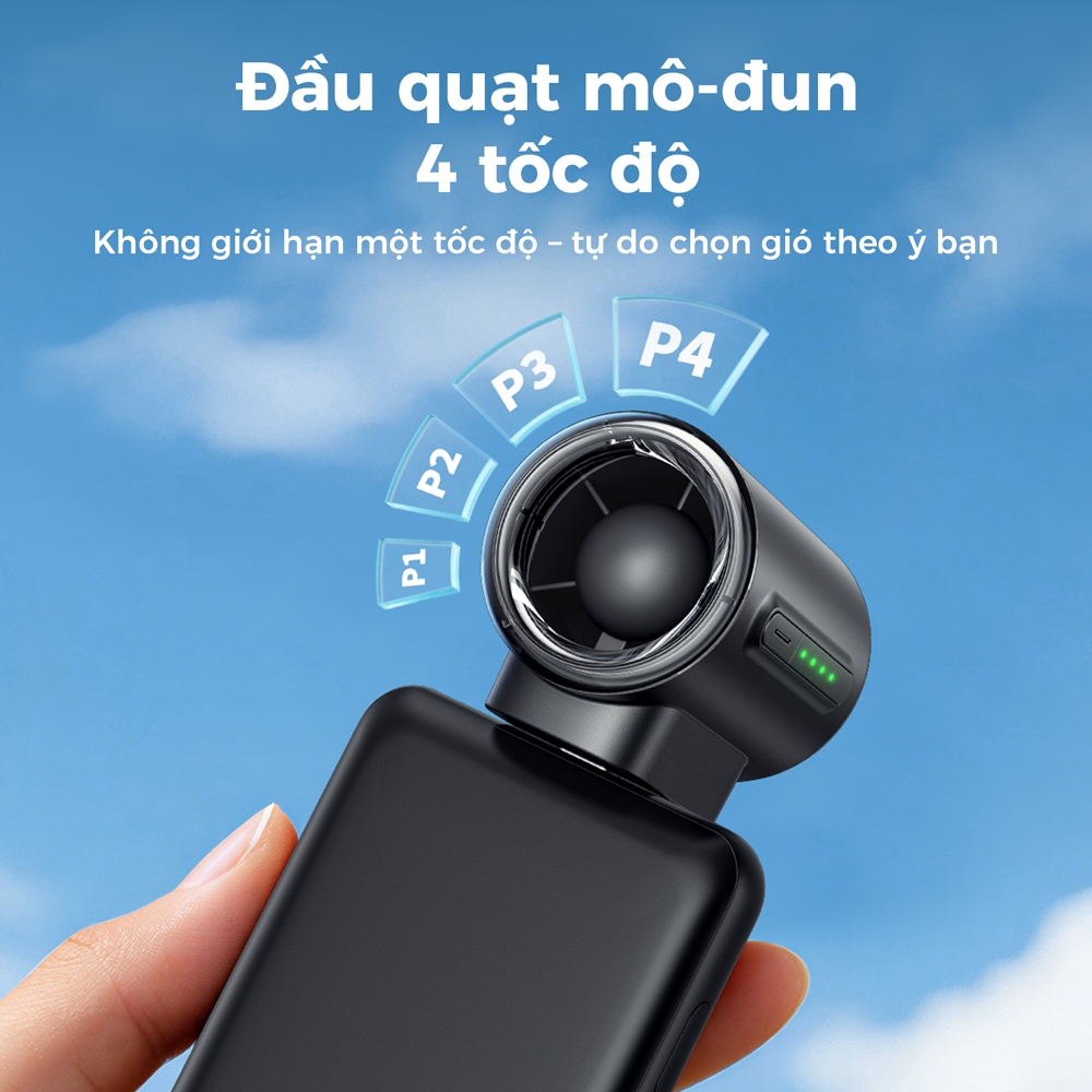 Quạt Điện Thoại Loại C Mạnh Mẽ Aecooly, Tốc Độ Cao 17000 RPM, Tương Thích Với Máy Tính Bảng Điện Thoại, Quạt Cổng USB C Di Động Mini 4 Tốc Độ | BigBuy360 - bigbuy360.vn