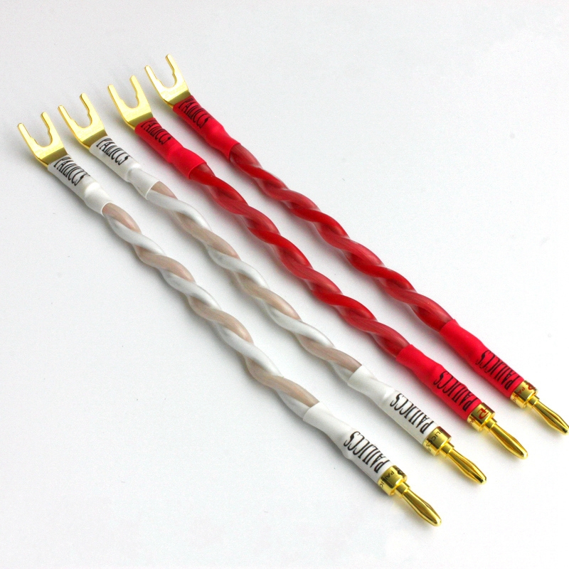 Nhật Bản Nhập Khẩu Canare / Canare 4S12F Loa Nhảy Cầu Cáp Budweiser Đầu Chuối Đồng Đỏ Mạ Vàng Y Cắm