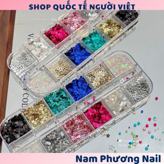Khay 12 ngăn sequin nhũ sao thông dụng🌸 Nam Phương Nail 🌸