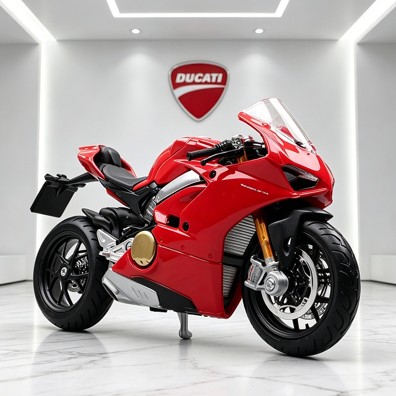 Bburago 1 / 18 Ducati Panigale V4 Hợp Kim Xe Máy Mô Hình Xe Bộ Sưu Tập Xe Autobike Shork-Absorber Of