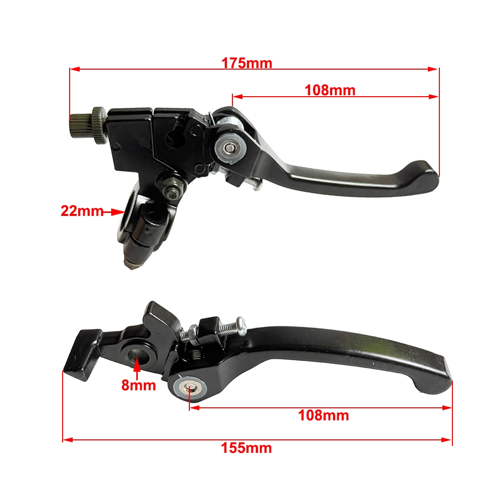 Bộ đòn bẩy phanh ly hợp gấp 7 / 8 "22mm có cáp cho 50cc 110cc 125cc 140cc 200cc Pit Dirt Bike Fit TT