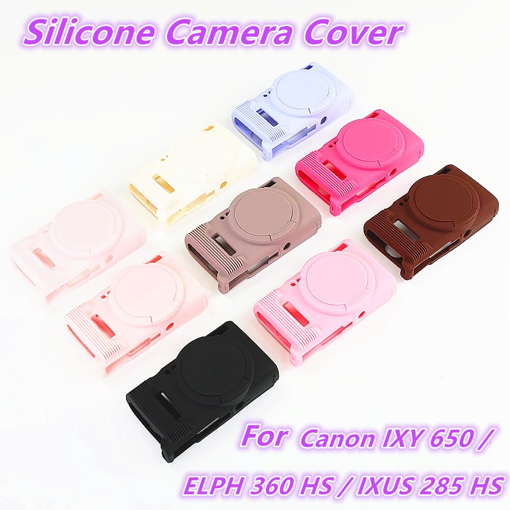Dành Cho Canon IXUS 285 HS / IXY 650 / ELH 360 HS Silicone Armor Skin Case Túi Máy Ảnh Bảo Vệ Thân V