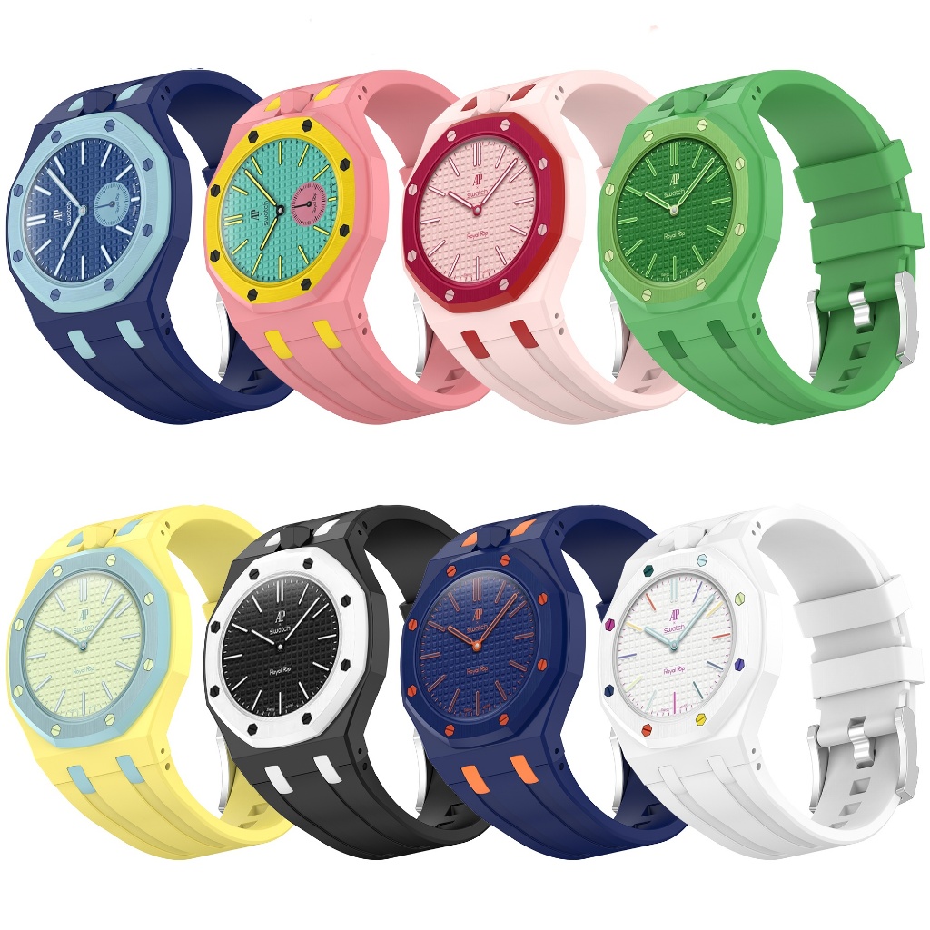 Thích hợp cho AP Audemars Piguet Royal Oak Swatch Alliance Swatch Đồng hồ bỏ túi Royal Pop có dây đe