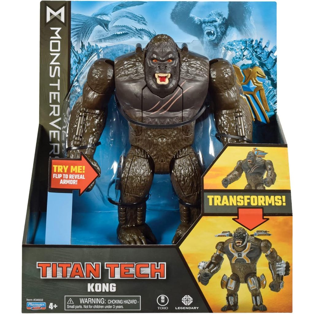 Hình MonsterVerse Transforming Titan Tech Kong 8 inch 8 "với phụ kiện Battle Axe