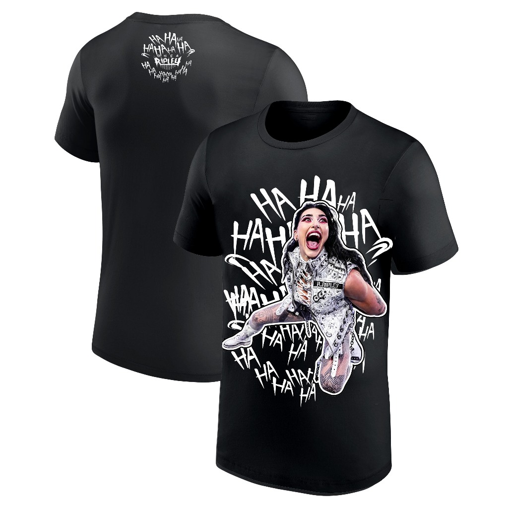 Wwe Nam Đen Rhea Ripley Ảnh HAHAHA Áo Thun Vintage