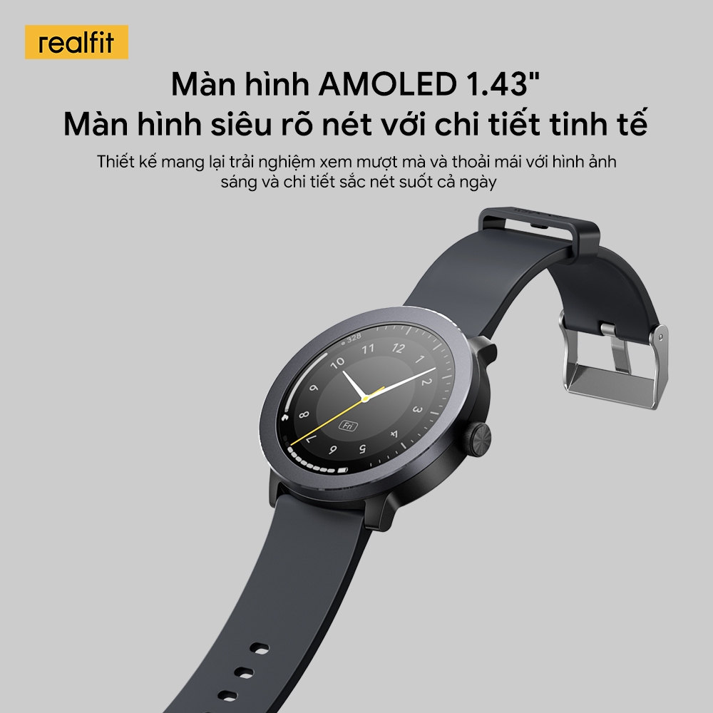 [MỚI] Đồng hồ thông minh ĐỒNG HỒ REALFIT | Theo dõi sức khỏe | Gọi Bluetooth | Màn hình AMOLED 1,43 " | Tuổi thọ pin lên đến 14 ngày | BigBuy360 - bigbuy360.vn