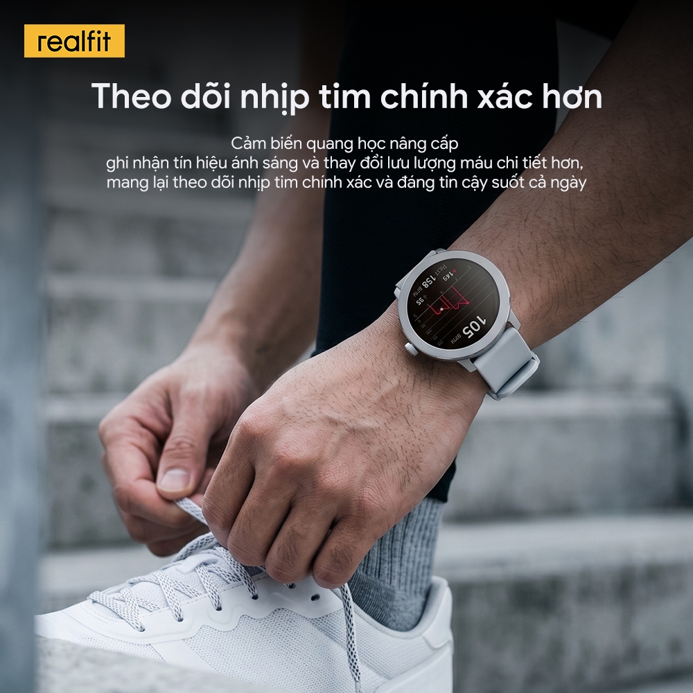 [MỚI] Đồng hồ thông minh ĐỒNG HỒ REALFIT | Theo dõi sức khỏe | Gọi Bluetooth | Màn hình AMOLED 1,43 " | Tuổi thọ pin lên đến 14 ngày | BigBuy360 - bigbuy360.vn
