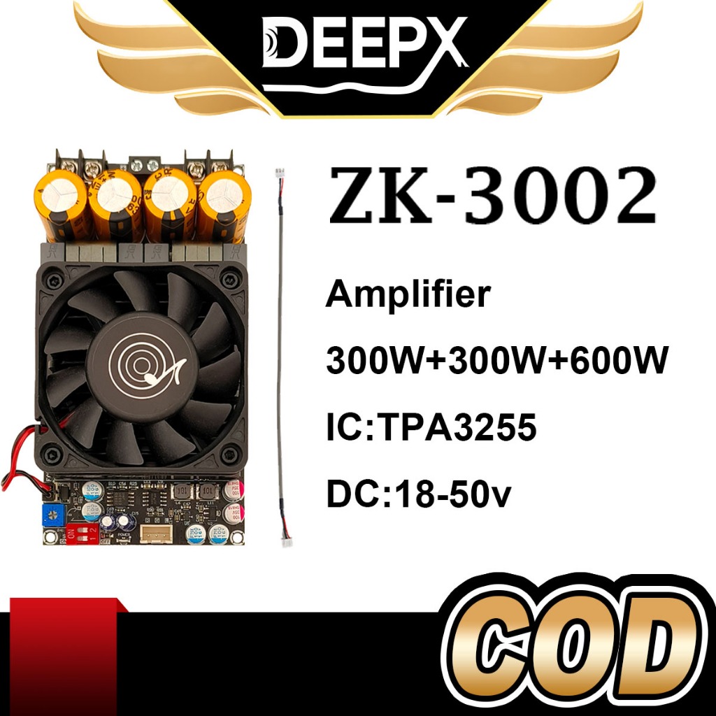 ZK 3002 Mạch âm thanh sử dụng chip TPA3255, có công suất 2 kênh stereo 300W x2 hoặc mono 600W