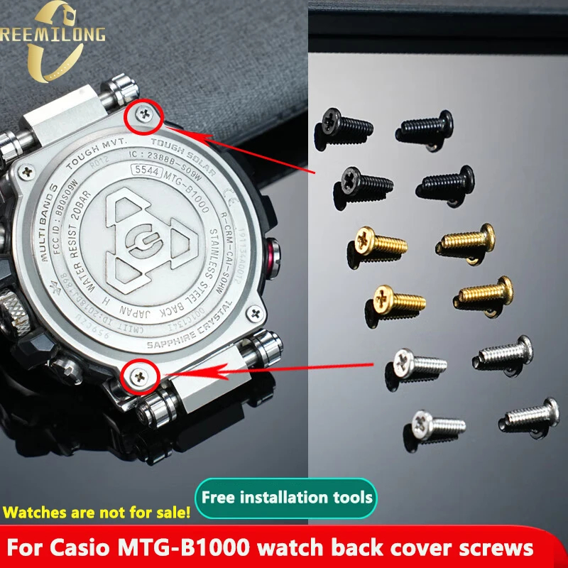 Ốc vít quay số cho Casio G-SHOCK series 5544 MTB-B1000 / MTG-S1000D / MTB-B1000B nắp lưng đồng hồ ví