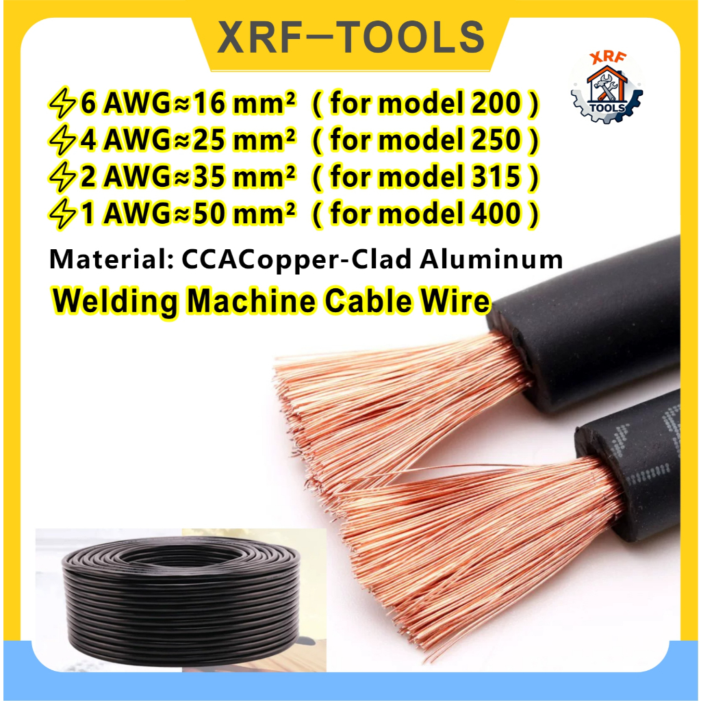 1 Mét Máy Hàn Dây Cáp Đồng Dây Nhôm Cáp NẶNG 6AWG 4AWG 2AWG 1AWG 16mm 2 25mm 2 35mm 2 50mm 2 Cho Máy