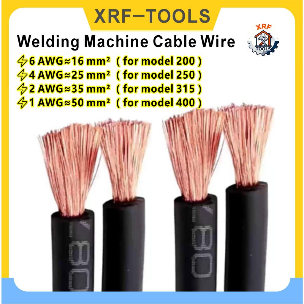 Cáp Máy Hàn 1 Mét Cáp Nhôm Clad Cáp Hàn Hạng Nặng 6AWG 4AWG 2AWG 1AWG Cho Máy Hàn Mẫu 200 250 315 40