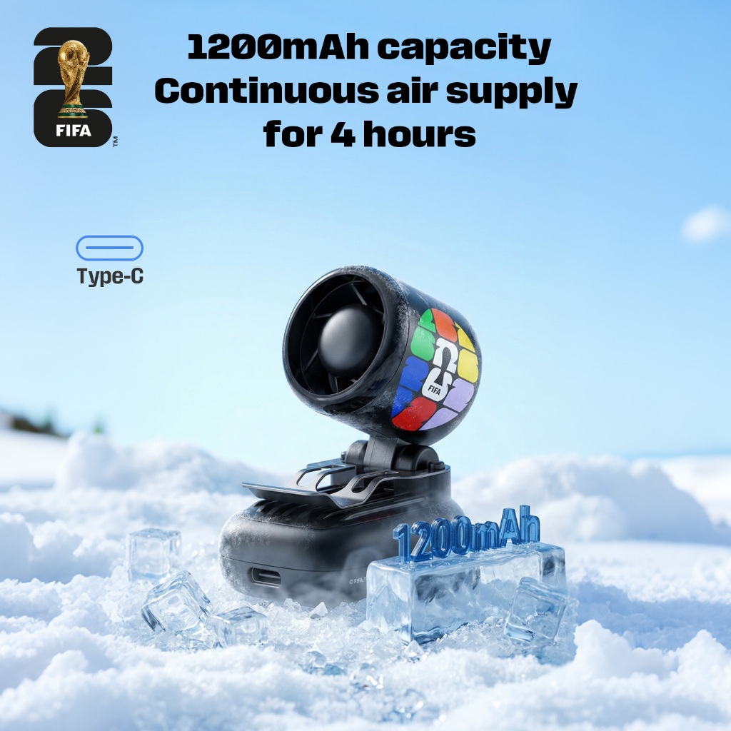 FIFA F26F02 – Quạt Mini Cầm tay: Kẹp & Để bàn, Gập gọn & Nhỏ gọn, Sạc USB siêu êm, Làm mát ngoài trời, Nhẹ & Dễ mang theo – Sản phẩm lưu niệm World Cup | BigBuy360 - bigbuy360.vn
