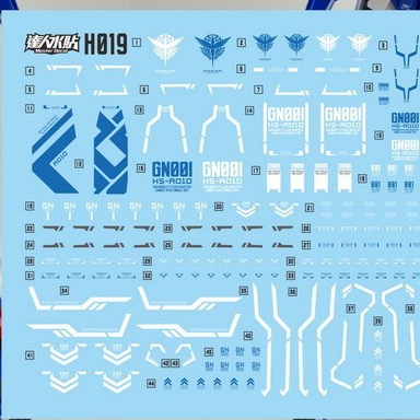 Decal trượt nước MASTER H019 HG 1 / 144 00 Avalanche Exia Fluo Loại