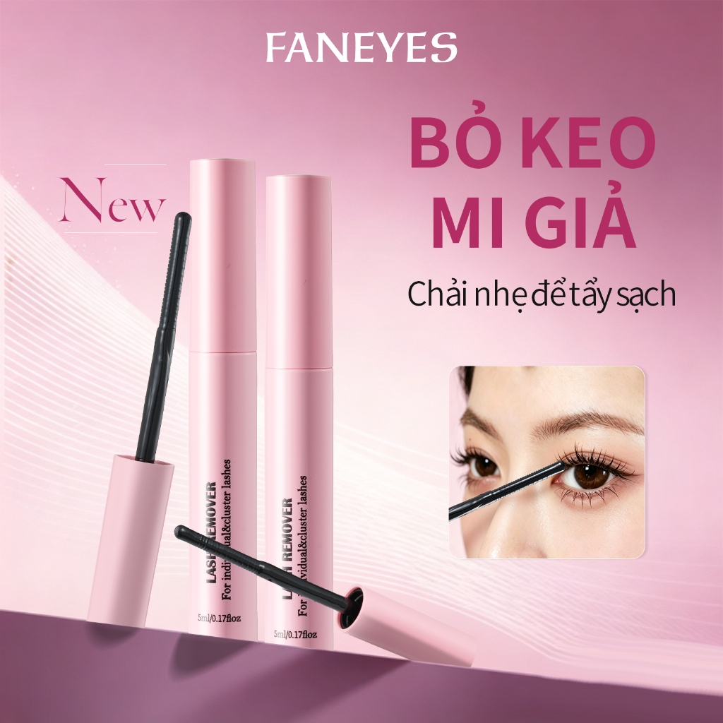 FANEYES Dung dịch tẩy keo mi giả dịu nhẹ không làm tổn thương mắt có thể tẩy mi dán mắt kép đa năng 