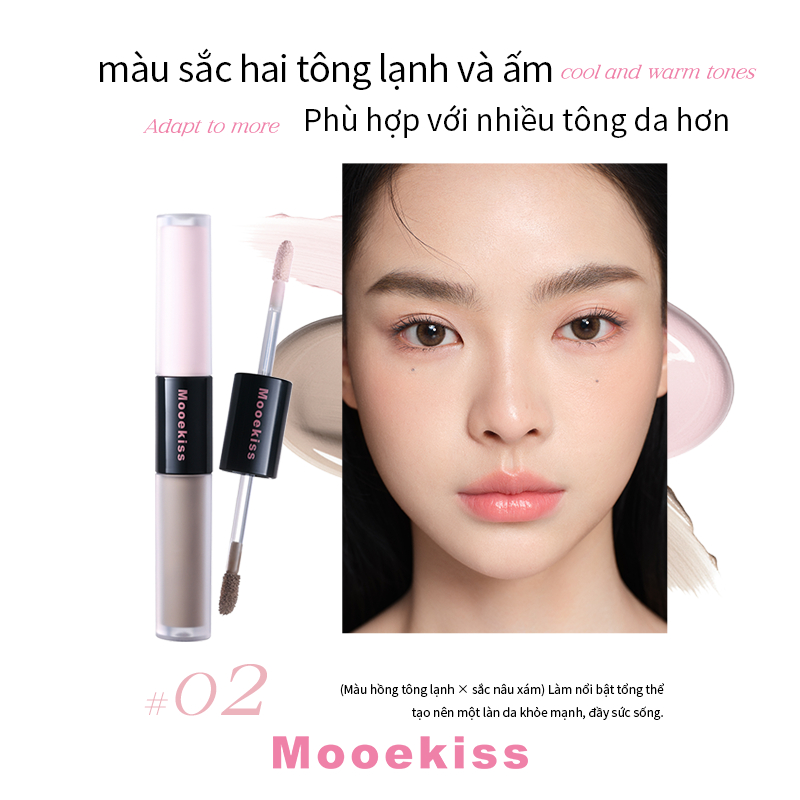 Đường viền dạng lỏng hai đầu Mooekiss, bóng và thanh nổi bật, chất lỏng làm sáng, đường viền mặt [2.5g + 2.5g] | BigBuy360 - bigbuy360.vn