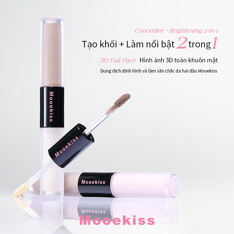 Đường viền dạng lỏng hai đầu Mooekiss, bóng và thanh nổi bật, chất lỏng làm sáng, đường viền mặt [2.5g + 2.5g] | BigBuy360 - bigbuy360.vn