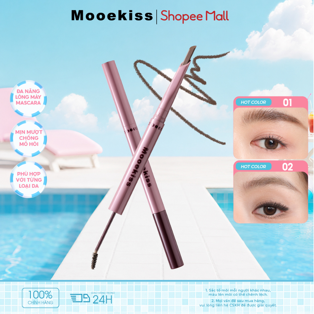 Chì Kẻ Mày Mooekiss 2 Đầu, Chống Nước Mồ Hôi, Không Lem, Định Hình Tự Nhiên, Lâu TrôiChống NướcTự NhiênTạo SợiChống Mồ HôiNgười Mới Bắt Đầu | BigBuy360 - bigbuy360.vn