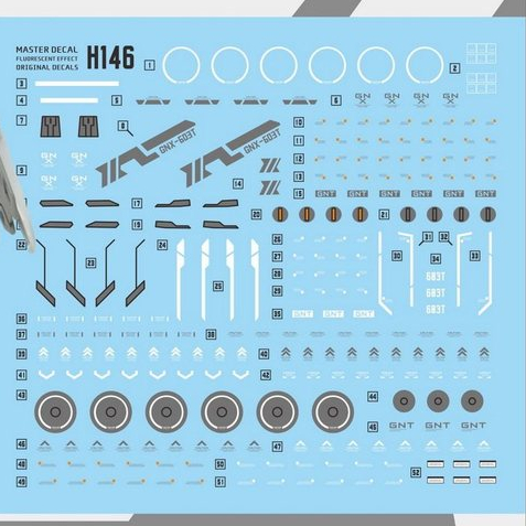MASTER H146 GNX-603T HG 00 1 / 144 GNX Đề can trượt nước (Không bao gồm bộ dụng cụ)