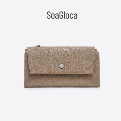 SeaGloca Slim Dài Ví Thời Trang Bấm Stud Thiết Kế Dung Tích Lớn Zip Bỏ Túi Thẻ Tiền Mặt 2608