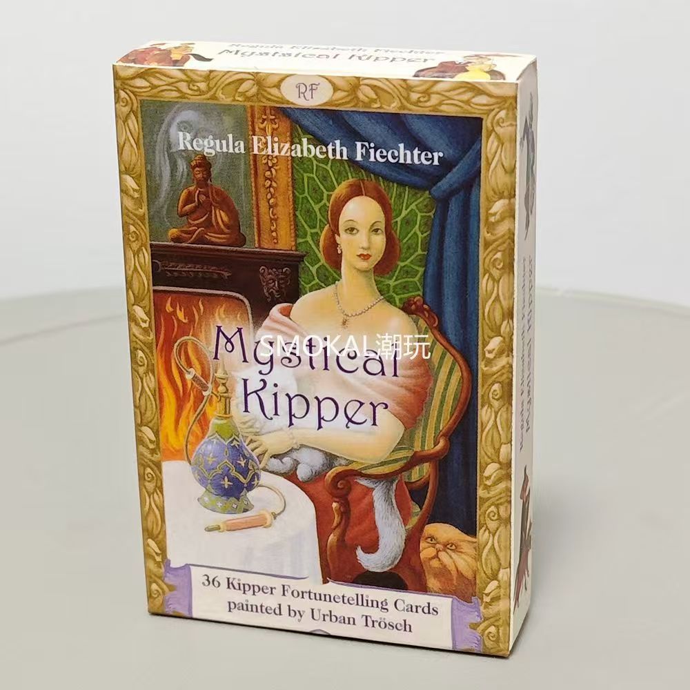 Mystical Kipper 36 Tờ 9 * 6cm Hai Mặt Dập Nổi Bảng Giấy Trò Chơi Thẻ Mystical Kipper