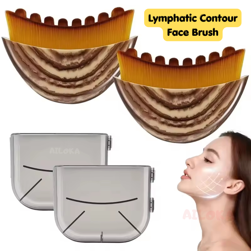 【Beauty】New Lymphatic Contour Face Brush Lymphatic Drainage Massager for Face Ergonomically Designed