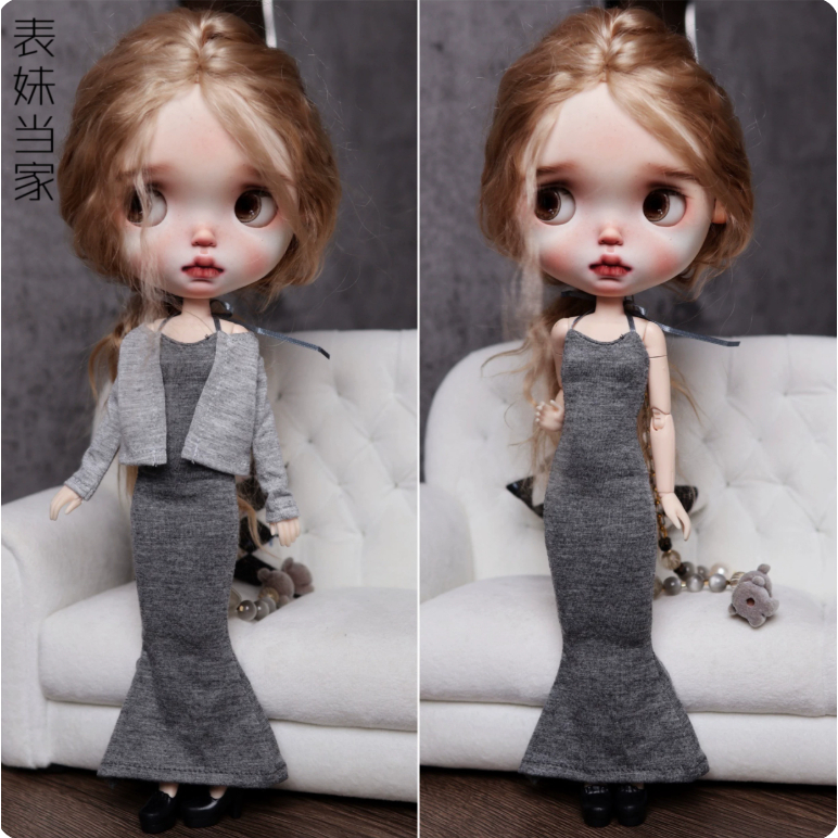 Ob24 Doll blythe Little Ragdoll Váy đuôi cá