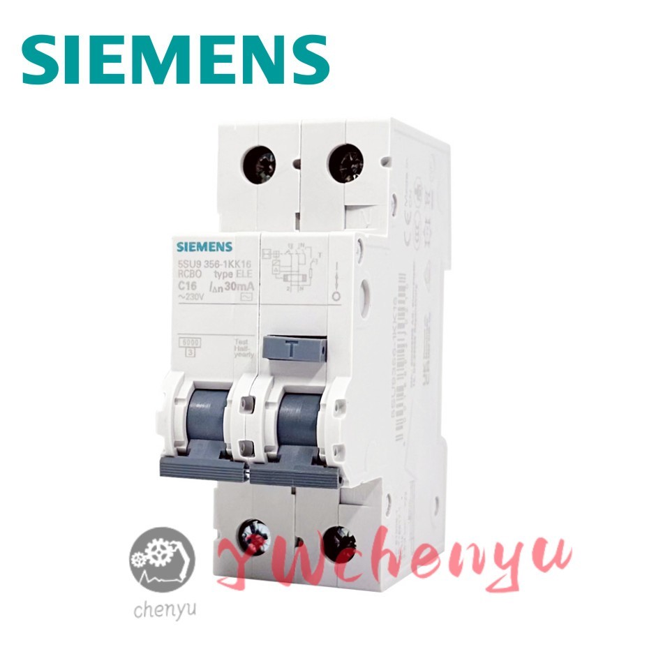 Bộ ngắt mạch rò rỉ loại nhỏ SIEMENS 5SU9356-1KK 06A 10A 16A 20A 32A 1P + N C Loại RCBO 30mA 6ka